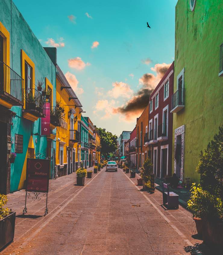 Ciudad colonial de Puebla, México